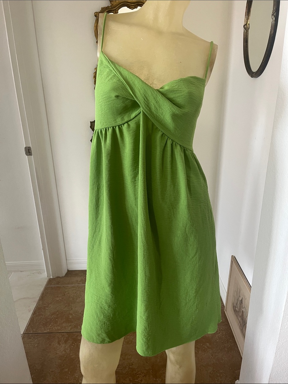 Anthropologie See You Monday Lime Dress
